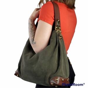 Michael Kors Women's The Joplin Hobo Leather/Suede Bag